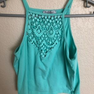 Teal Crop Top